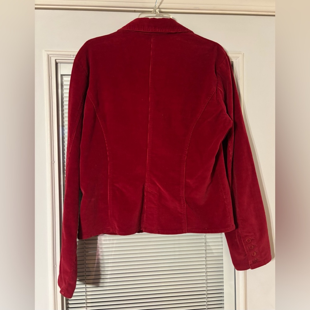 SO Raspberry Corduroy Button-Front Blazer - Picture 7 of 12